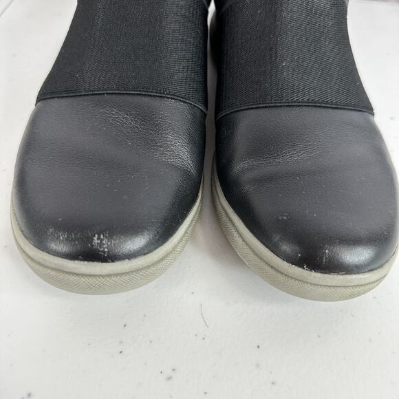 Josef Seibel Sneaker Womens 7.5 EU 38 Black Leather Slip on Shoe Comfort Cushion - Picture 4 of 12
